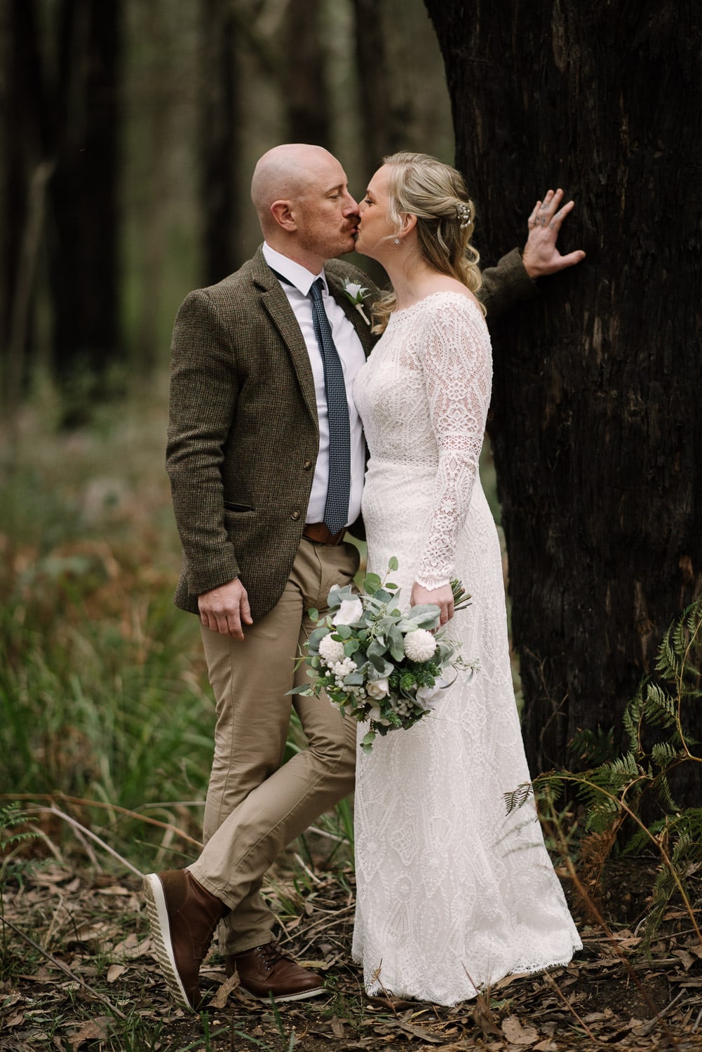 Kissing couple in the Otways
