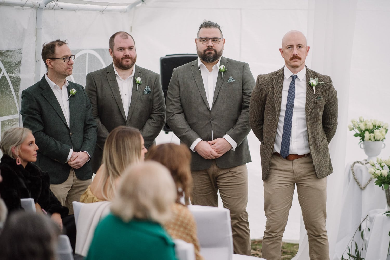 Groomsmen in tweed