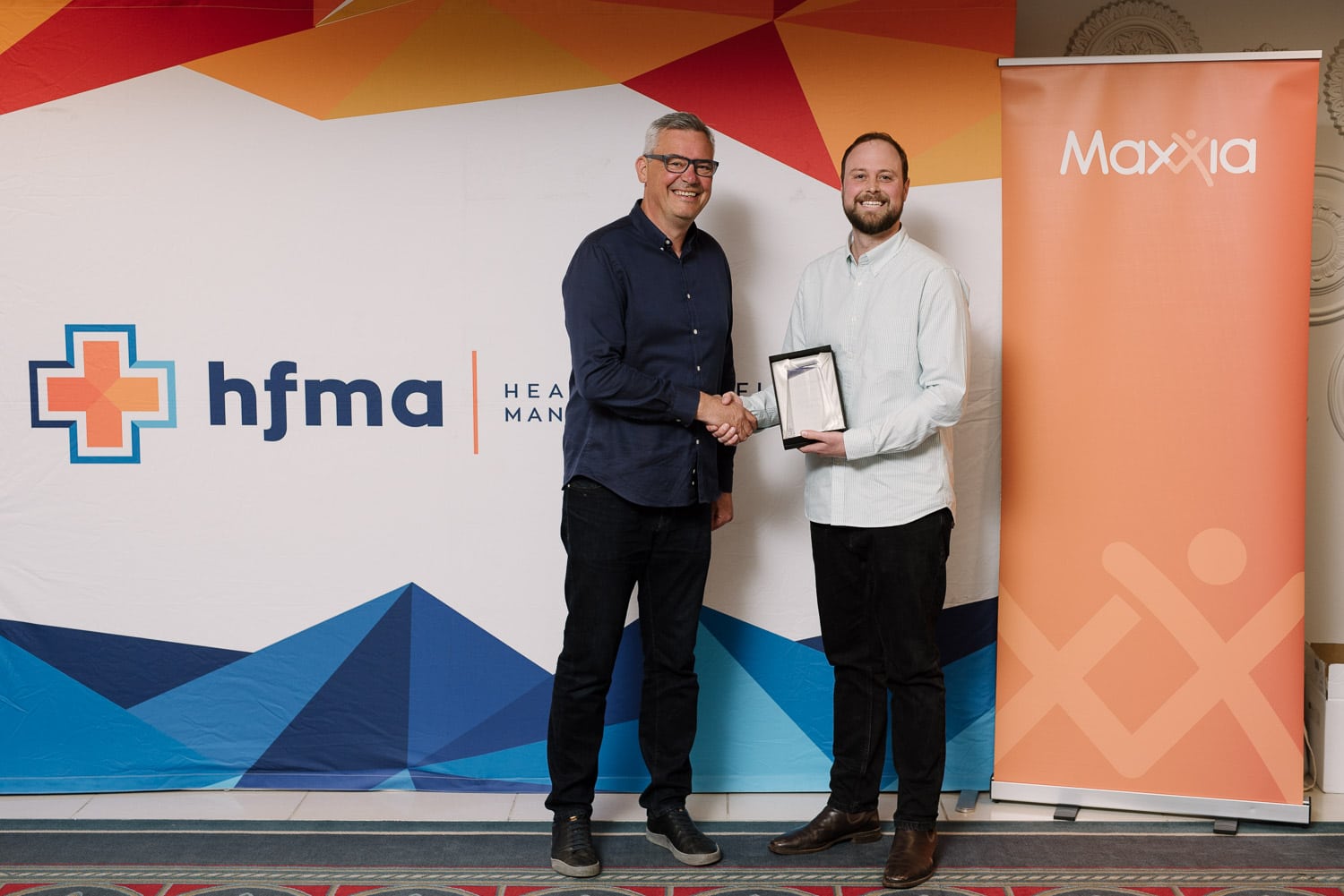 Award presentation at the HFMA conference