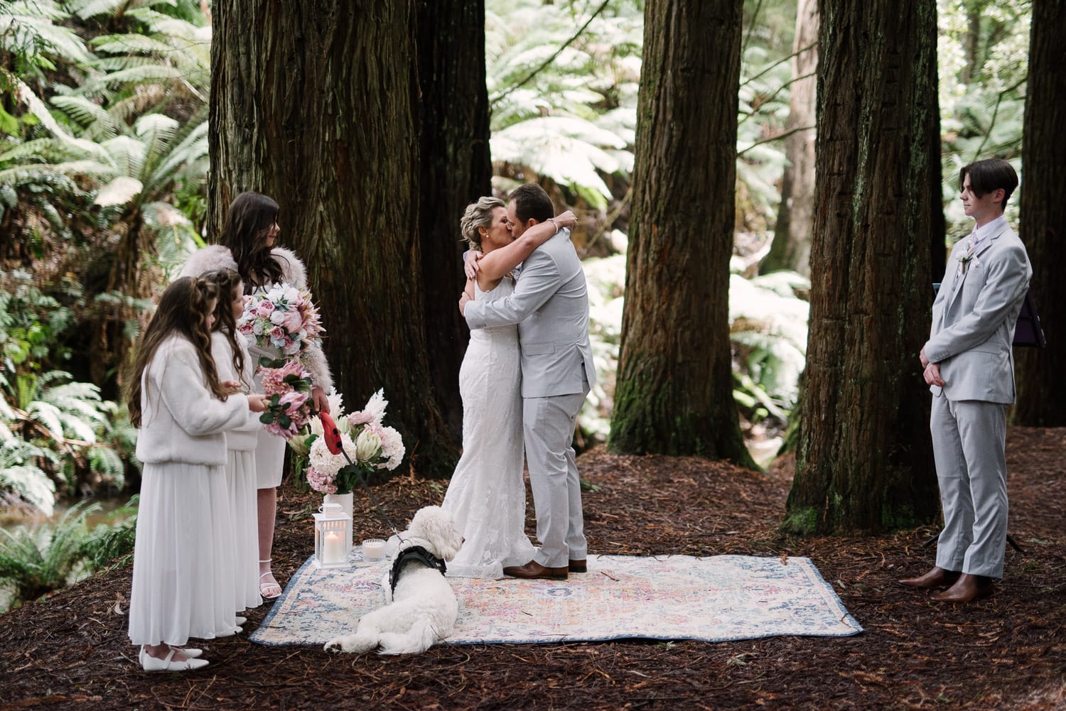 First kiss in the redwoods