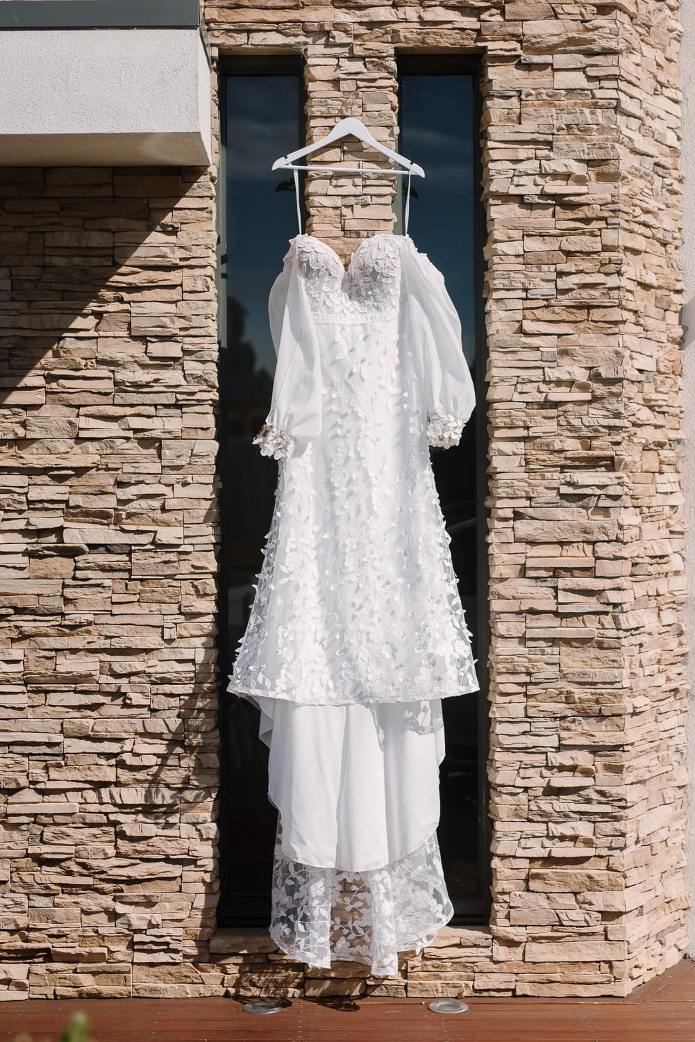 Wedding dress hanging in warrnambool