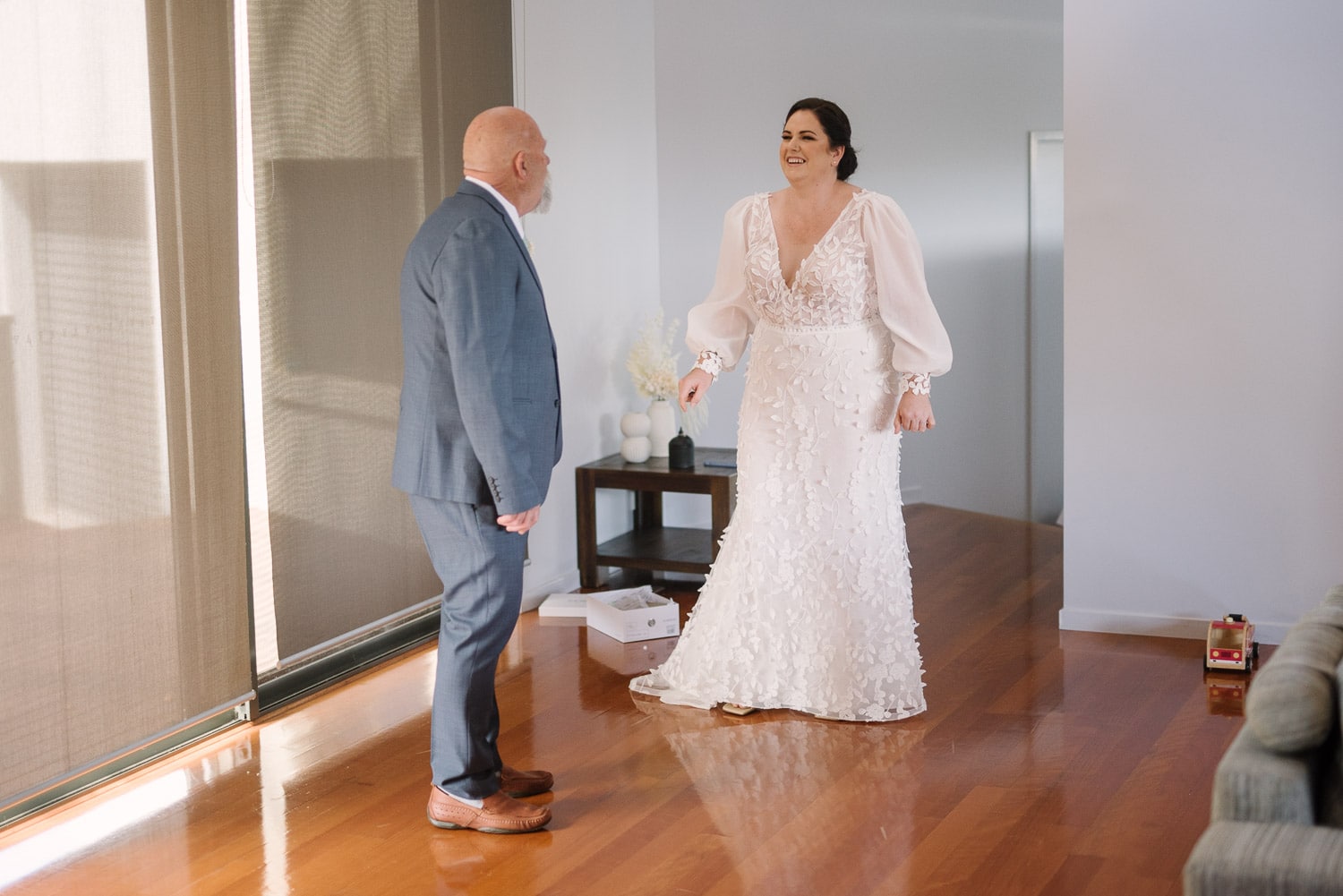 Bride and dad in warrnambool