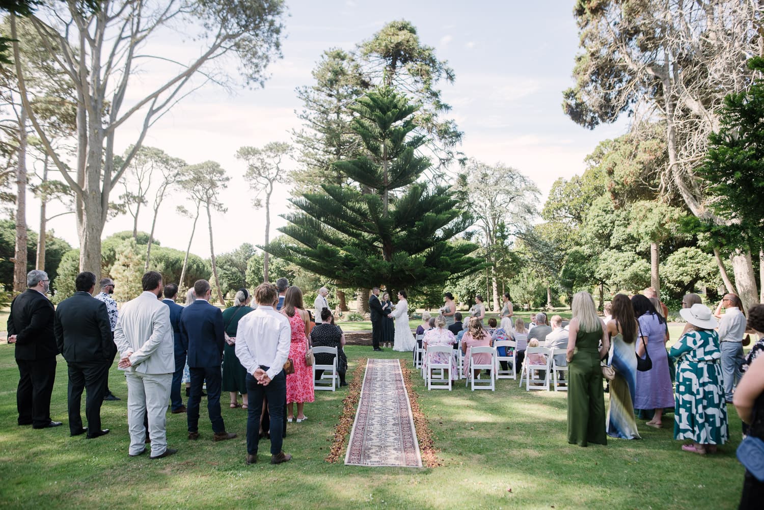 Warrnambool Botanic Gardens wedding ceremony outdoors